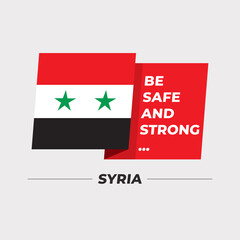 National flag icon with encouraging message isolated on light grey background : Vector Illustration