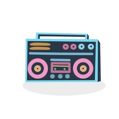 Colorful radio vector illustration isolated white background