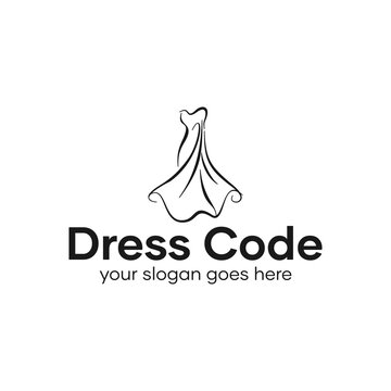 Wedding Dress Studio Logo Design Template