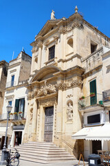 Fototapeta na wymiar Lecce Chiesa in Centro Storico