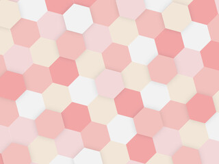 Abstract geometric or isometric tile honeycomb texture colorful polygon or low poly vector technology concept background.