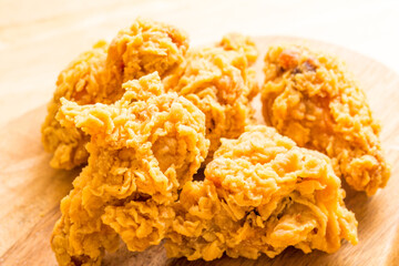 Golden delicious beer and Fried chicken nuggets