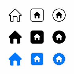 Home Button Icon : Digital Theme, Technology Theme, Infographics and Other Graphic Related Assets.