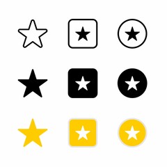 Favorite / Star Button Icon : Digital Theme, Technology Theme, Infographics and Other Graphic Related Assets.