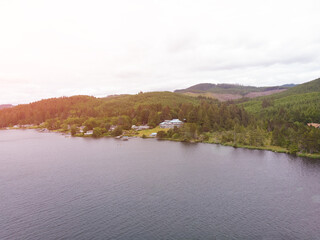 Island by the sea or ocean at sunset, nature
