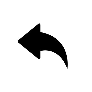 computer arrow back icon vector