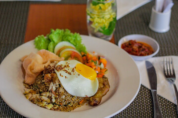 Indonesian Fried Rice in Restaurant