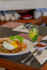 Indonesian Fried Rice in Restaurant