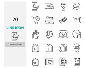 set of online shopping icons, online store, shopping
