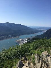Juneau, Alaska from atop Mt. Roberts