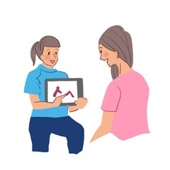 Fototapeta premium couple with tablet computer