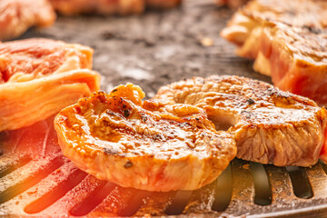 A delicious barbecue of lamb meat　5652