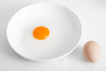 Close-up of egg yolk