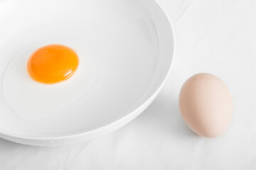 Close-up of egg yolk