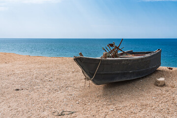 Fishing boat by the sea