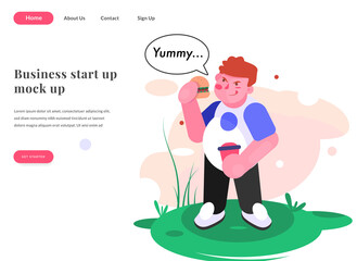 web landing page eat burger