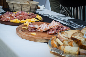 Food at a wedding party