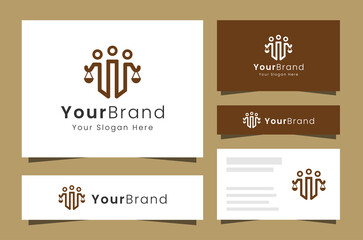 Fototapeta na wymiar This simple logo design is perfect for lawyers or related law