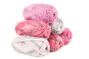 Stack of knitting yarn clews