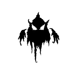 Ghost. Vector illustration. Isolated. Demon on white. Shadow.
