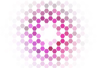 Light Orange vector texture with colorful hexagons.