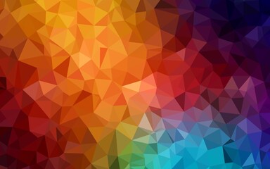 Obraz premium Dark Multicolor vector abstract polygonal background. Colorful abstract illustration with triangles. Brand new design for your business.