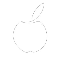 Apple fruit silhouette. Vector illustration