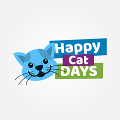 Happy Cat Day Vector Design Illustration For Celebrate Moment