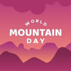 International Mountain Day Vector Design Illustration For Celebrate Moment