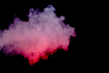 pink smoke on black background
