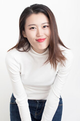 Obraz premium Chinese girl in white
