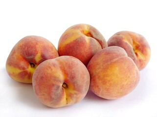 tasty,sweet red and yellow peaches close up