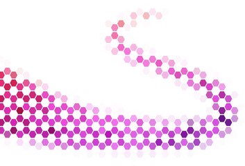 Light Pink, Red vector backdrop with hexagons.
