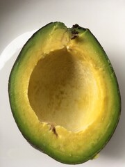 avocado cut in half fruit
