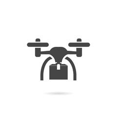 Package Delivery Drone icon with shadow