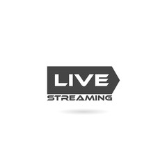 Live streaming icon with shadow
