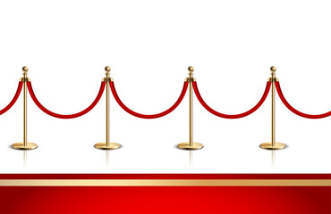 Realistic Red Carpet Composition