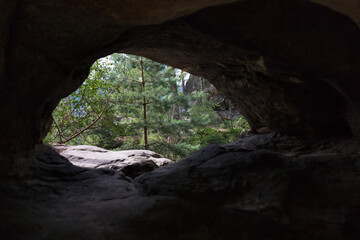 Höhle im Elbsandsteingebrige