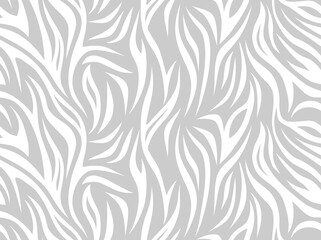 Zebra pattern, stylish stripes texture. Animal natural print. For the design of wallpaper, textile, cover. Vector seamless background.