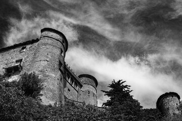 Carpinone, Molise, Isernia. The  medieval castle. 