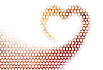 Light Green, Red vector pattern with colorful hexagons.