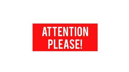 Attention please. banner with chat bubble