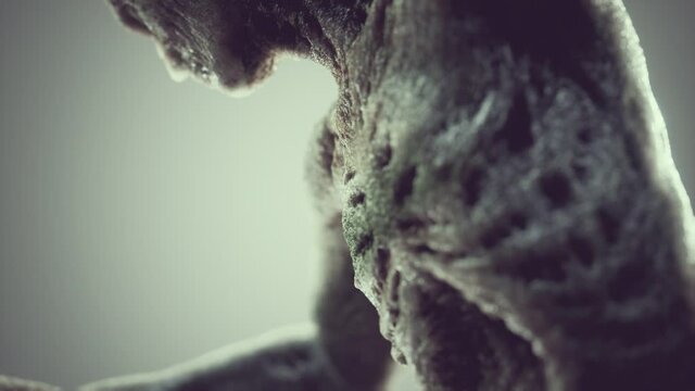 Horrible scary zombie man