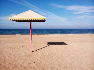 Umbrella on the sea beach