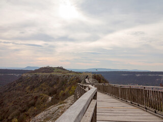 Obraz premium Beautiful landscape with Bridge nearby medieval fortress Ovech in Provadia Bulgaria