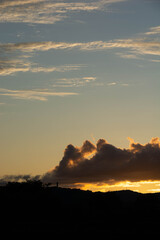 美しい夕暮れの雲
