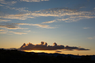 美しい夕暮れの雲
