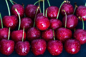 Fresh red cherries