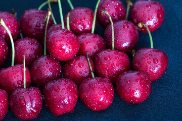 Fresh red cherries