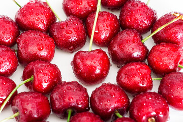 Fresh red cherries